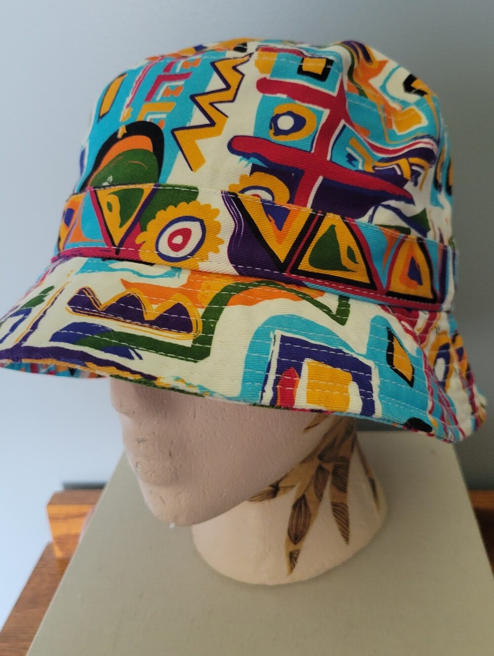 Retro 2000s KBEthos Graphic Print Bucket Hat Abstract Unisex